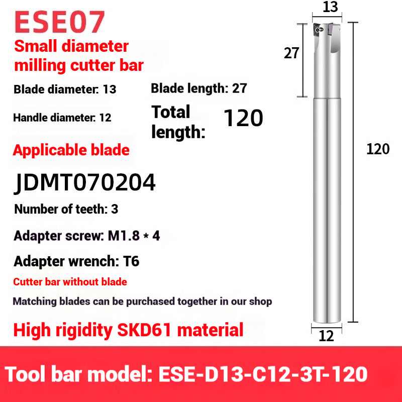 1053-ESE small diameter clear angle milling cutter shanks for 8 10 12 14 16 tungsten carbide milling cutter JDMT070204 double-edged cutter shanks Shandong Denso Pricision Tools Co.,Ltd.
